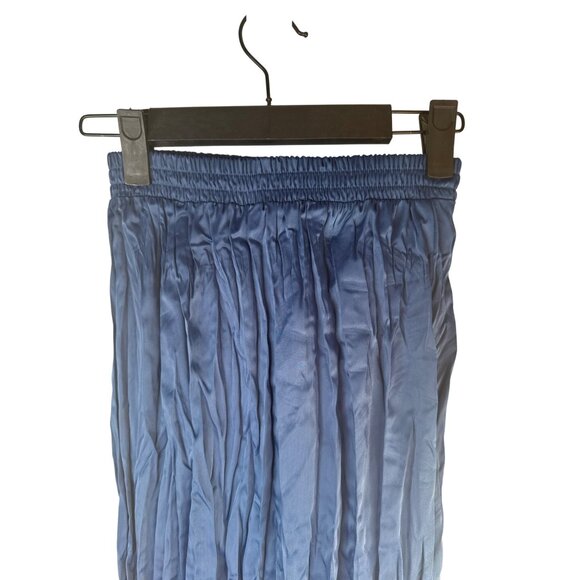 2/$30 ZARA Womens Small Blue Pleated Maxi Polyester Blend - Picture 5 of 11